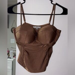 Brown Bustier Top